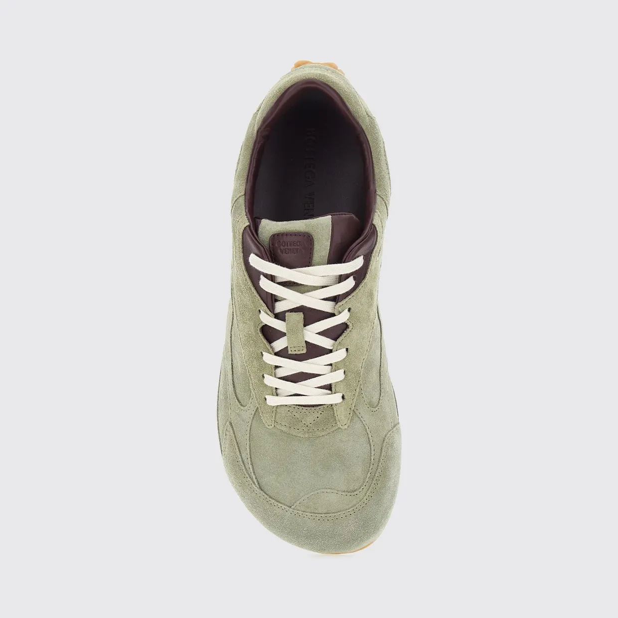 Bottega Veneta Orbit Flash Suede Calfskin Trainers Green (867926V3MS03063) (3)