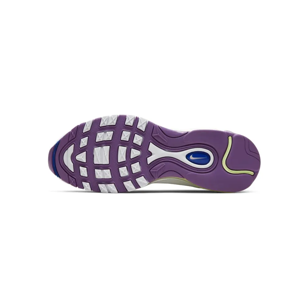 Nike Air Max 97 White Iridescent Stripes (W) White/Washed Coral-Purple-Blue-Volt (CW2456-100)