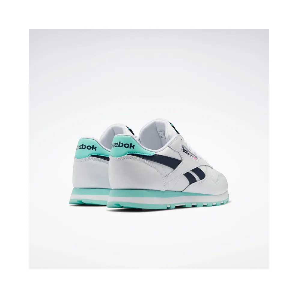 Reebok Cl Lthr Cloud White / Pixel Mint / Vector Navy