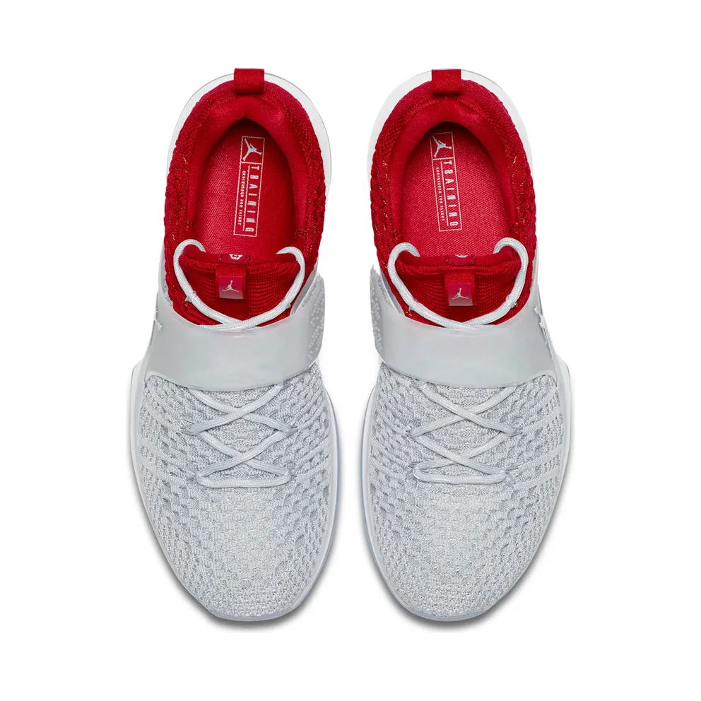 Jordan Trainer 2 Flyknit Wolf Grey Gym Red Wolf Grey/Metallic Silver-Gym Red (921210-004)