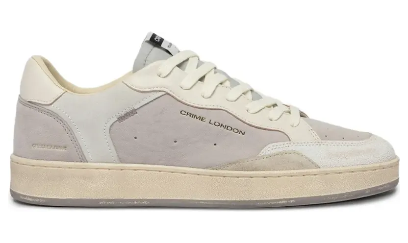 Crime London Chelsea geperforeerde sneakers met vlakken – Grijs (19203PP8)