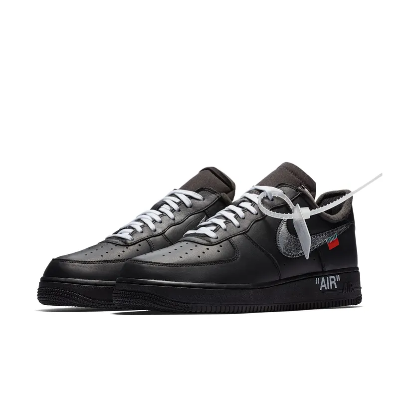 Nike Air Force 1 ’07 Virgil x MoMA (No Socks) Black/Metallic Silver-Black (AV5210-001)