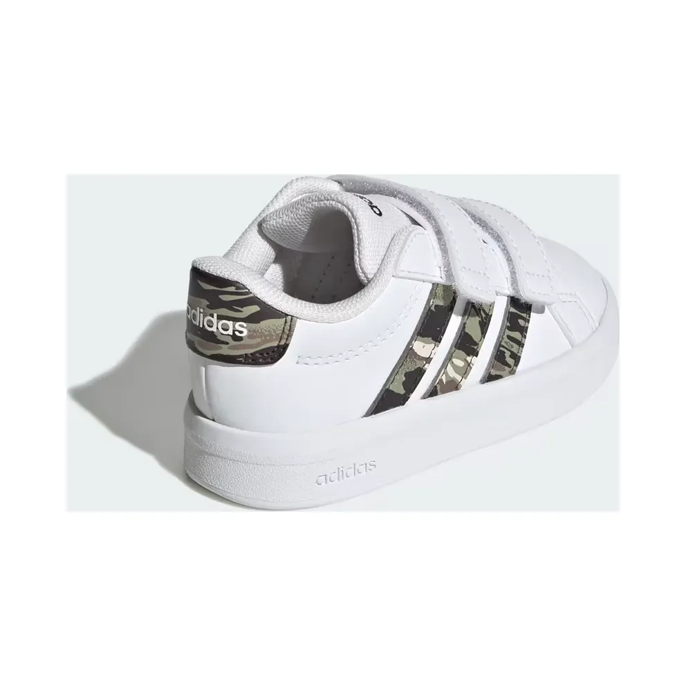 adidas Grand Court 3.0 Shoes Infants “Cloud White / Tent Green / Core Black” (KJ0858)
