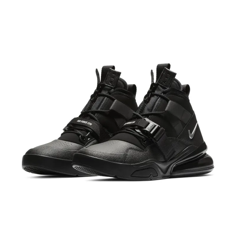 Nike Air Force 270 Utility Black Metallic Silver Black/Black-Metallic Silver (AQ0572-002)