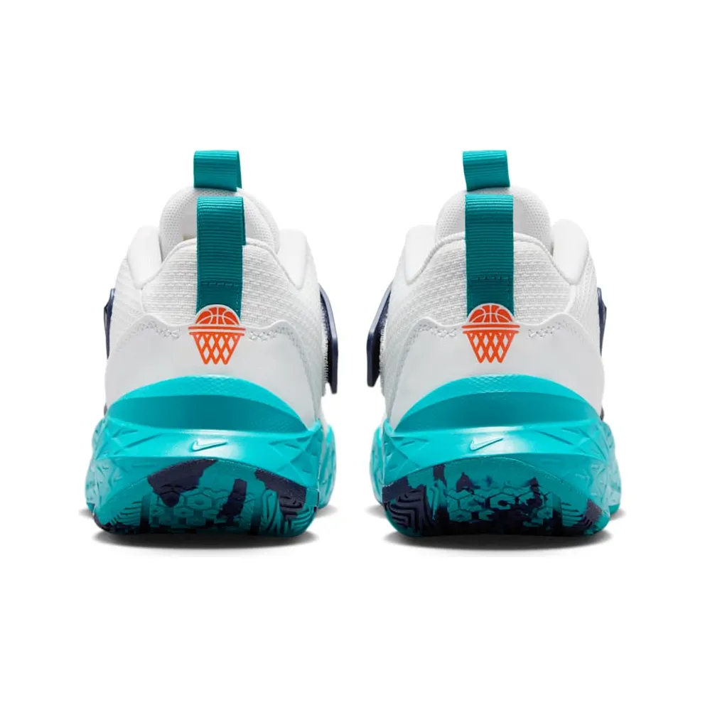 Nike Team Hustle D 12 GS ‘Summit White’ “Summit White / Energy / Midnight Navy / Safety Orange” (HF6279-107)