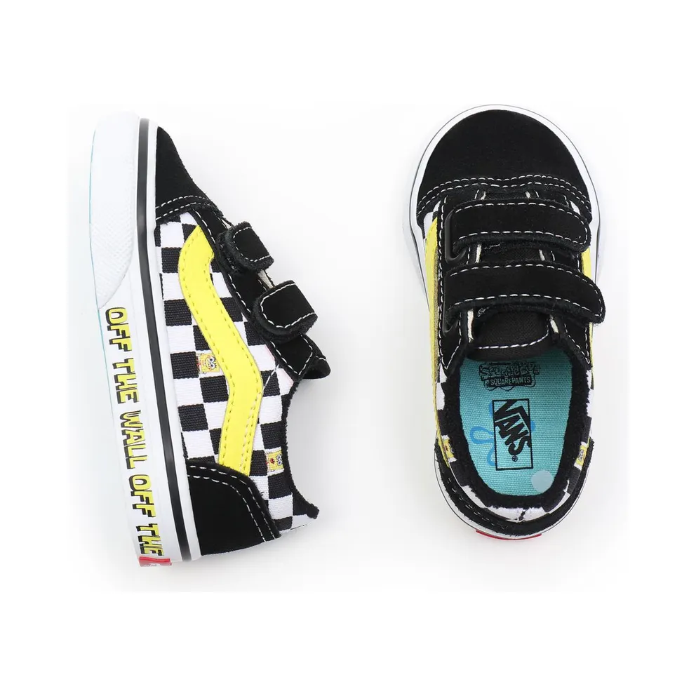 Vans Vans X Spongebob Old Skool Velcro Toddler Shoes Black (VN000D3Y9EK)