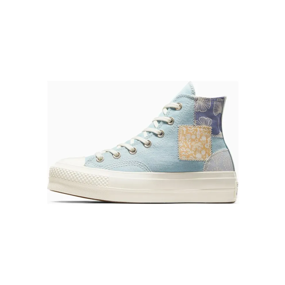 Converse Chuck Taylor All Star Lift Platform Denim Patchwork Blue/blue/egret