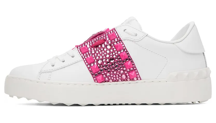 Valentino Garavani White & Pink Rockstud Untitled Ux4 Bianco/Pink Pp-R (1W0S0A01LHY) (3)