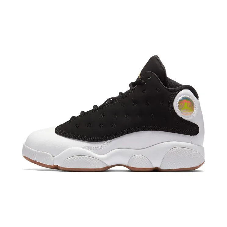 Jordan 13 Retro Black White Gum Medium Brown Metallic Gold (439669-021)