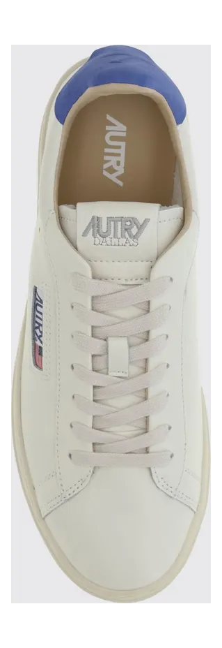 Autry Dallas Low Bicolor Smooth Calfskin Sneakers with Logo Blue 1 (ADLMMR26) (3)