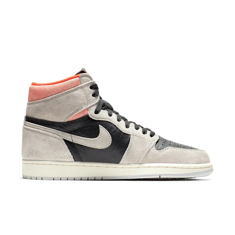 Air Jordan Nike AJ I 1 High Retro ‘Neutral Grey Hyper Crimson’ (2019) (555088-018)