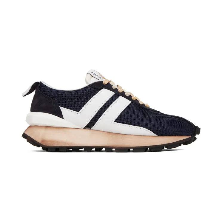 Lanvin Navy Mesh Bumpr Sneakers (FM-SKBRUN-DRAG-P20)
