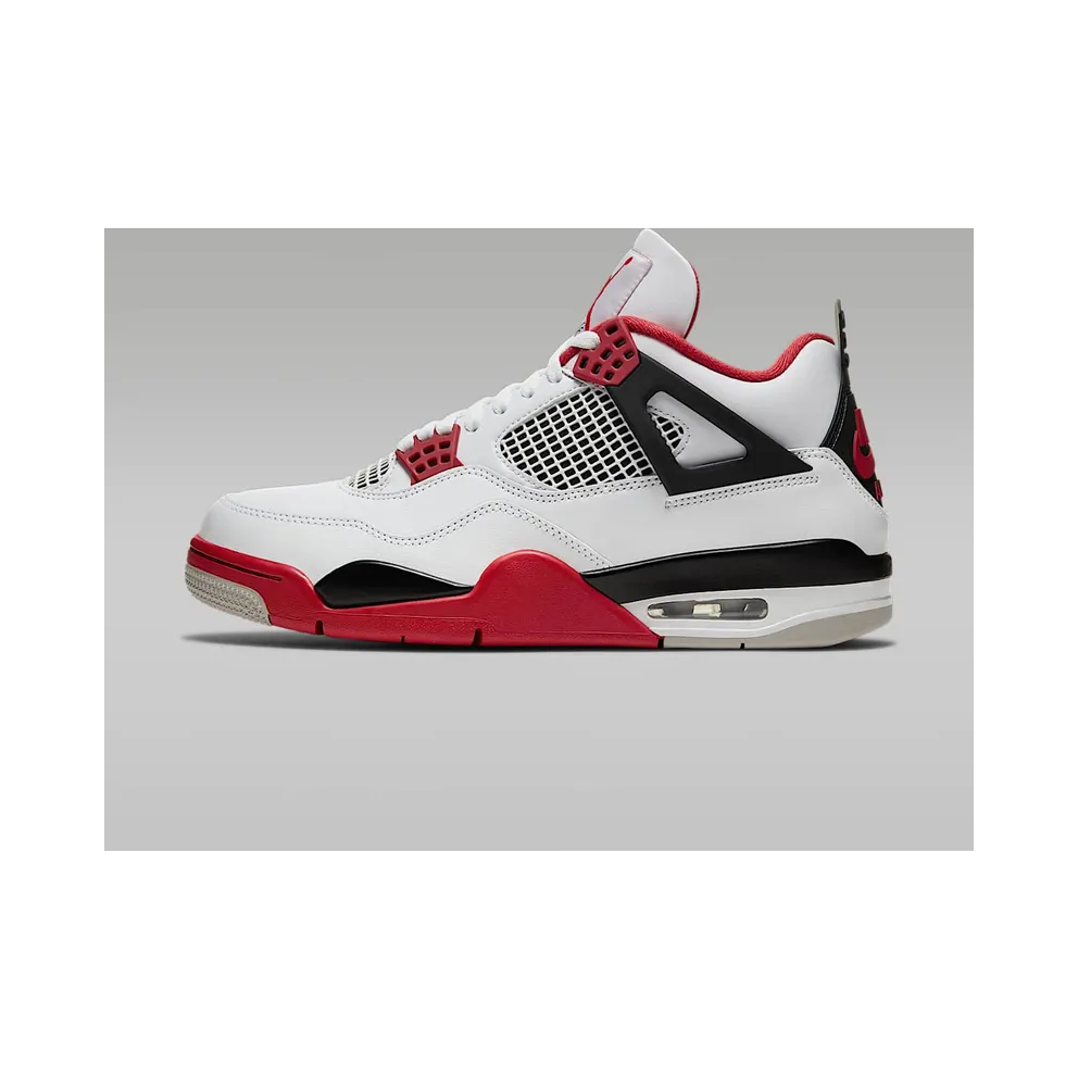 Jordan 4 Retro Fire Red (2020) White/Black-Tech Grey-Fire Red (DC7770-160)