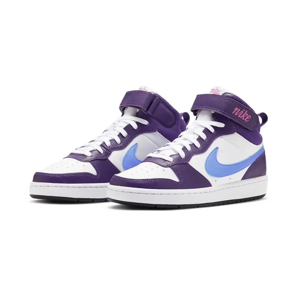 Nike Court Borough Mid 2 White Eggplant Royal Pulse (CD7782-106)