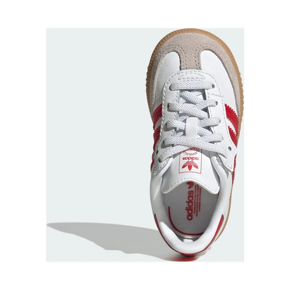 Adidas Samba OG Comfort Close Elastic Lace Kids Cloud White / Better Scarlet / Gum (JQ3190)