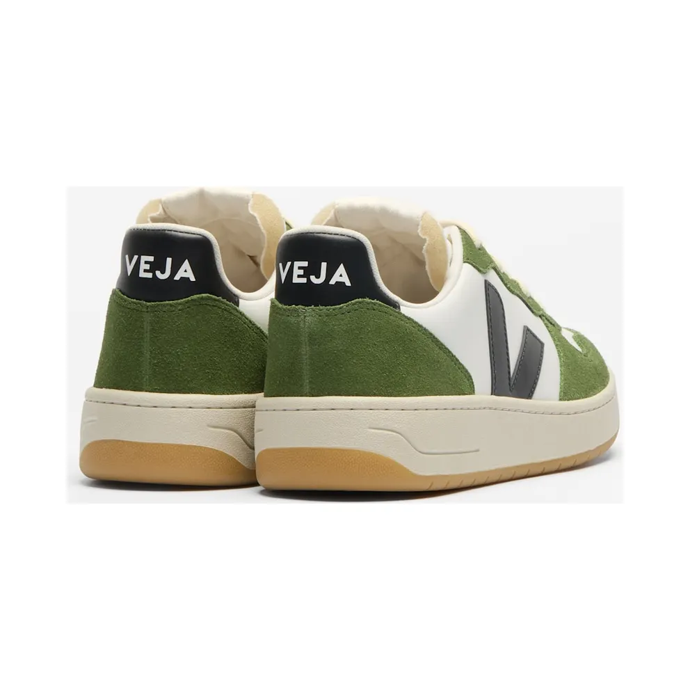 Veja V-10 White / Black / Military Green (VI0221741B)
