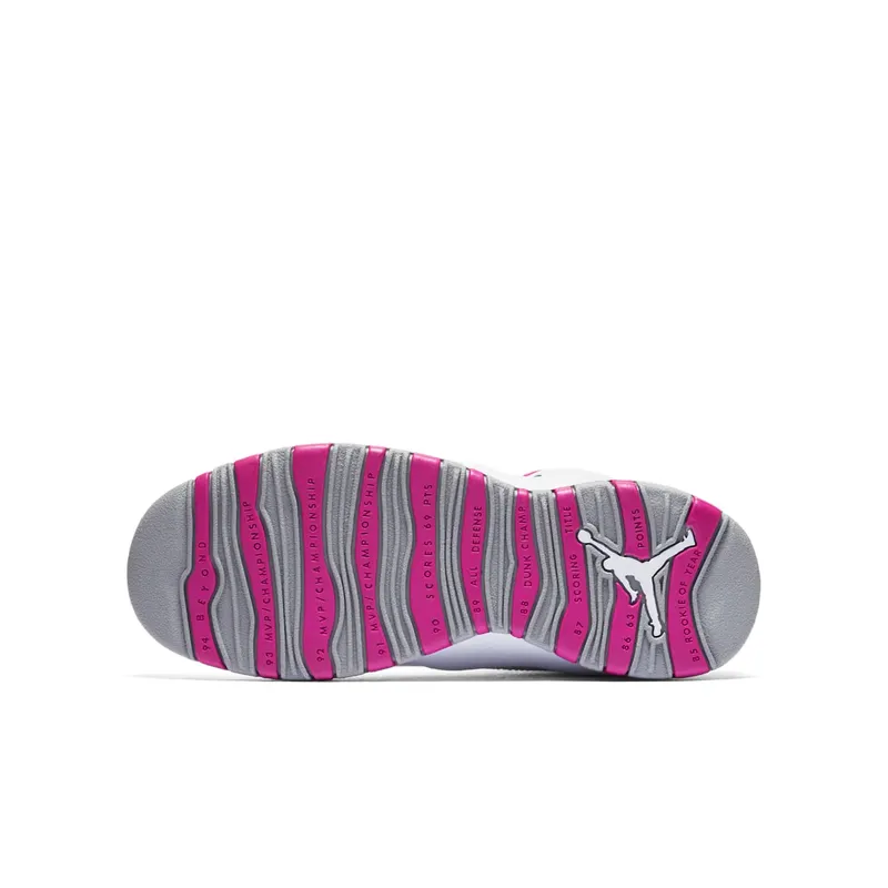 Jordan 10 Retro Maya Moore (GS) White/White-Fuchsia Flash-Wolf Grey (AA2900-159)