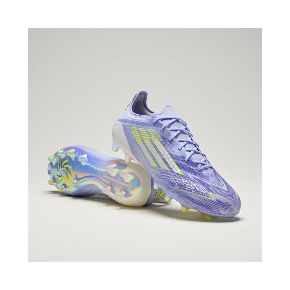 adidas F50 Sparkfusion Elite Low Firm Ground/artificial Grass Boots “Violet Tone / Lucid Lemon / Purple Rush” (JR9225)