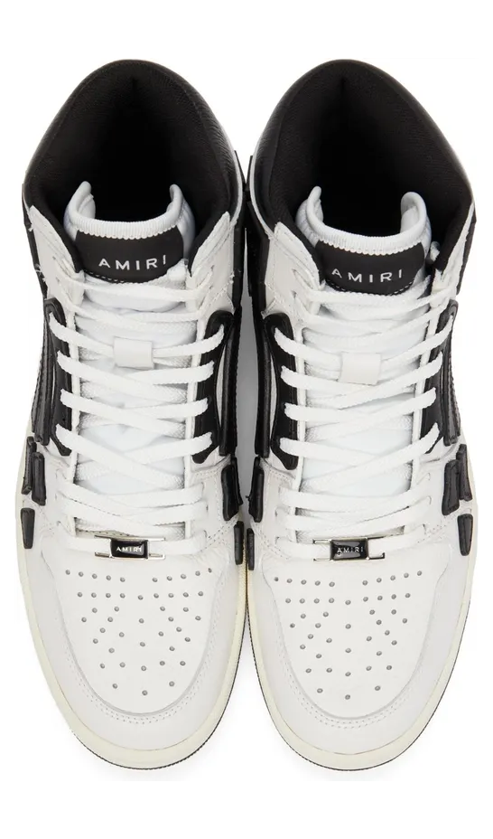 AMIRI Skel Top Hi White Black (MFS002 111) (5)