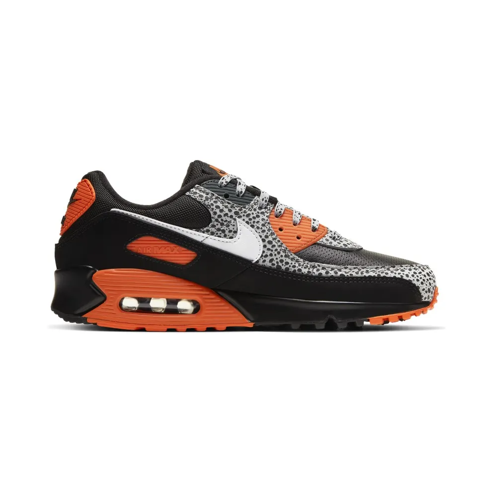 Nike Air Max 90 Safari (2020) Black/Safety Orange-White (DA5427-001)