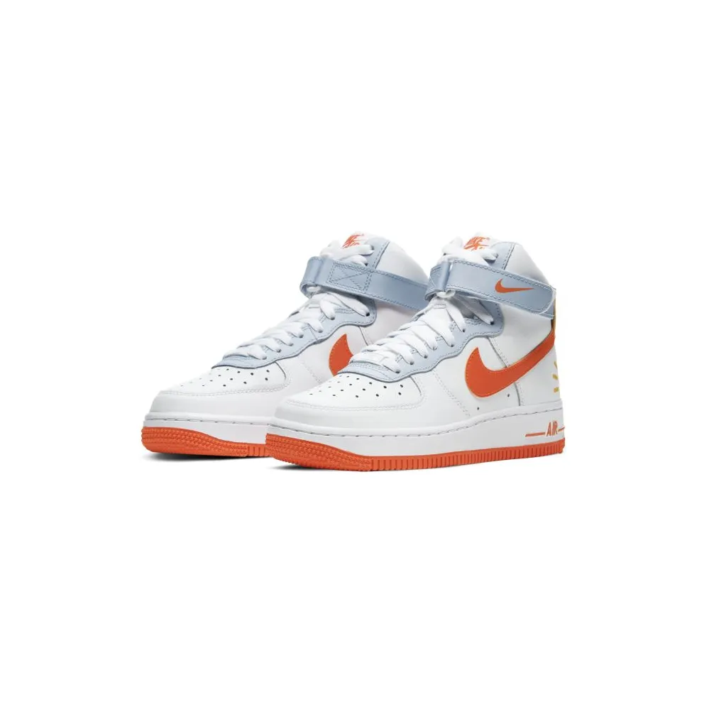 Nike Air Force 1 High Kindness Day 2020 (GS) White/Light Armory Blue Heather-Laser Orange-Electro Orange (DC2198-100)
