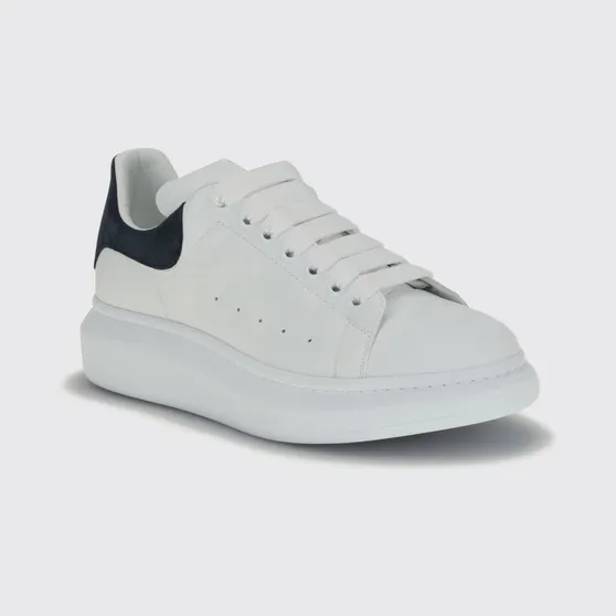 Mcqueen Oversize Calf Leather Sneakers with a Chunky Sole White (553680WIAI39054)