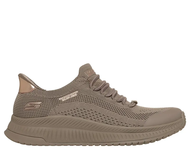 Skechers Slip-ins: BOBS Squad 4 – Dire Step Sneaker Donker Taupe