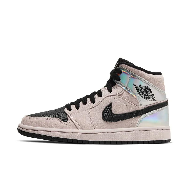 Jordan 1 Mid Dirty Powder Iridescent (W) Beige/Black (BQ6472-602)