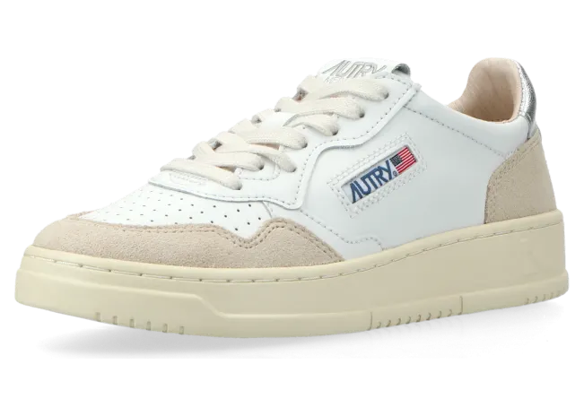 Autry Medalist Low W (leat / suede white / silver) – AULWLS74 (2)