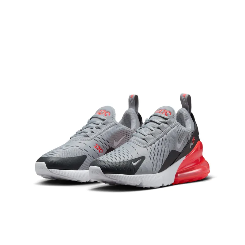 Nike Air Max 270 GS “Wolf Grey Anthracite Bright Crimson White” (943345-039)