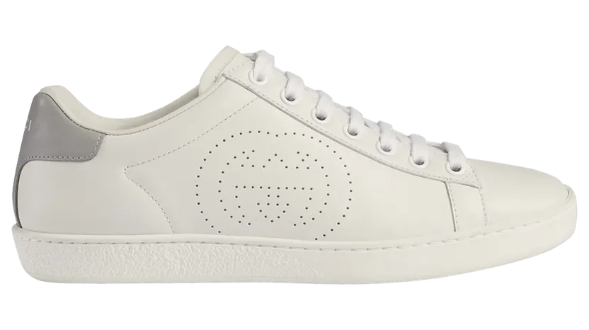 Gucci Ace Perforated Interlocking G (W) (598527 AYO70 9094)
