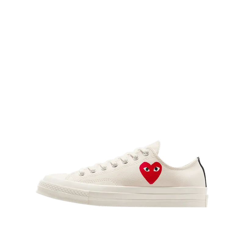 Converse PLAY Comme des Garçons Single Heart Chuck 70 Milk/Black/Red (A08805C)