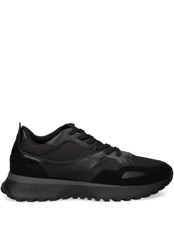 BOSS mit Materialmix aus Mesh und Leder – Black (50536496)