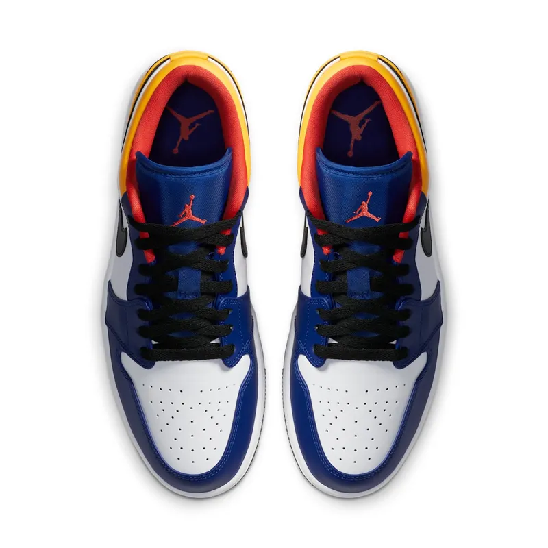 Air Jordan Nike AJ I 1 Low Blue Yellow (2020) (553558-123)