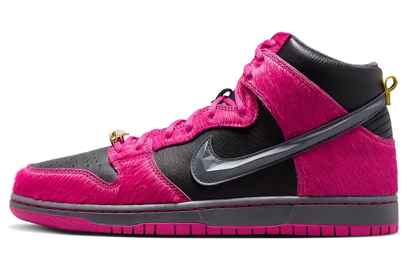 Nike SB Dunk High x Run The Jewels Active Pink/Metallic Gold/Black (DX4356-600)