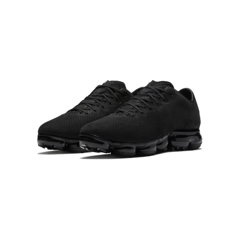 Nike Air VaporMax Leather Triple Black Black/Metallic Silver-Black (AJ8287-001)