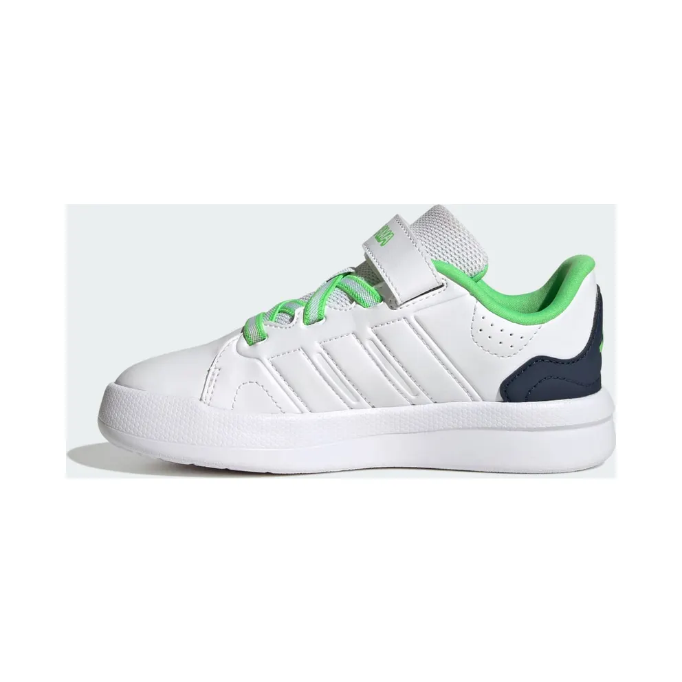 Adidas LIGHTORAMA COURT Shoes KIDS Cloud White / Night Indigo / Screaming Green (KJ6997)