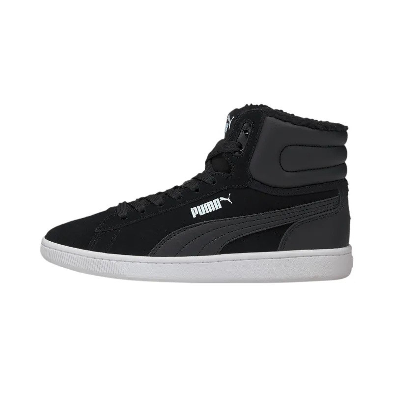 PUMA Vikky V2 Mid Fur Youth Black/White (370622-03)