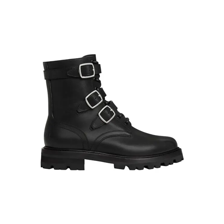 Celine Maggie Buckle Zipped Boot in Shiny Bull Black (359604532C.38NO)