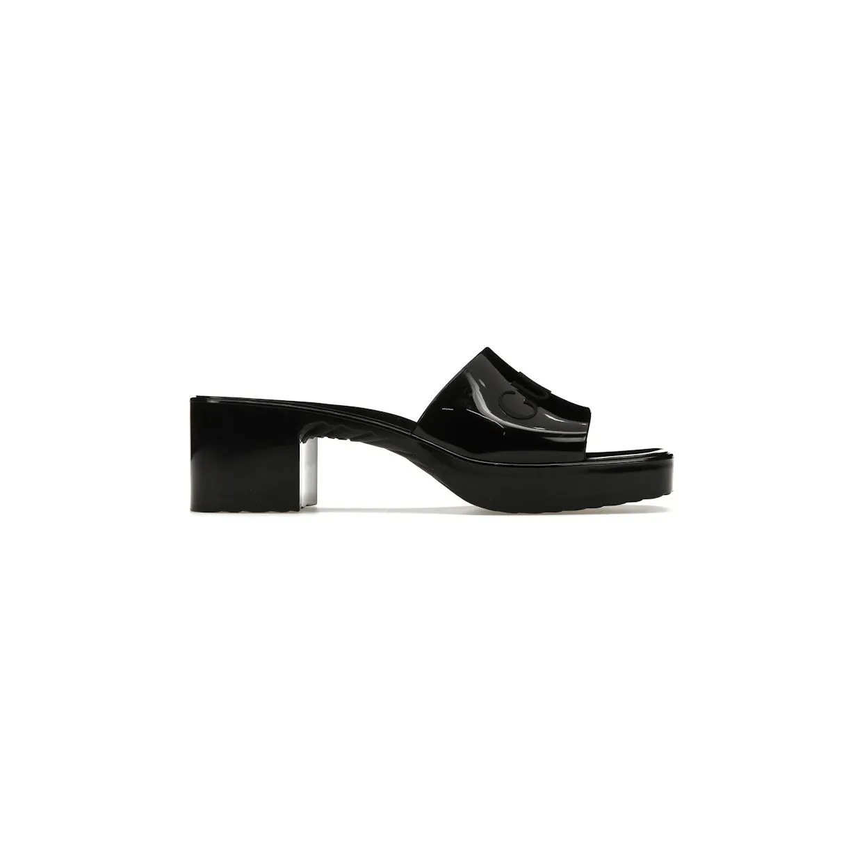 Gucci 60mm Slide Sandal Black Rubber (624730 J8700 1000)
