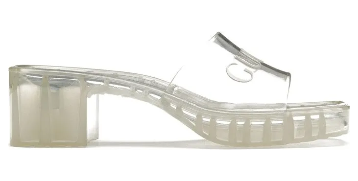 Gucci 60mm Slide Sandal Clear Rubber (659261 J8700 8300)