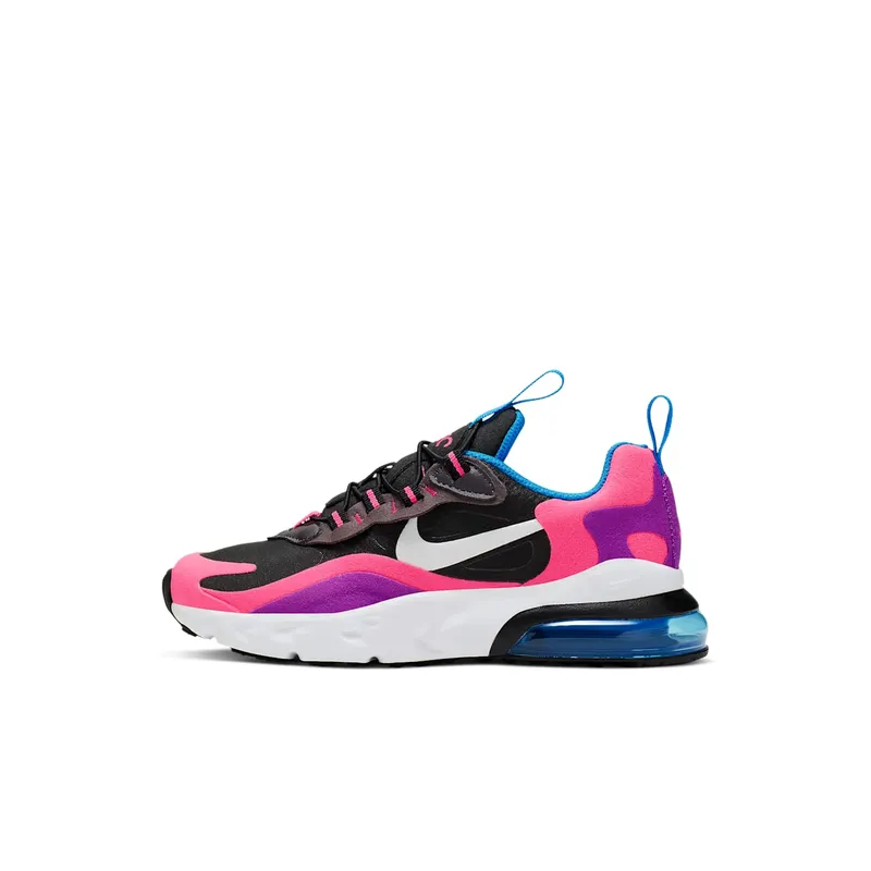 Nike Air Max 270 React Black Hyper Pink Vivid Purple (PS) Black/White-Hyper Pink-Vivid Purple (BQ0100-001)