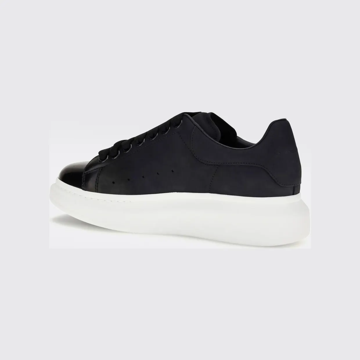 Mcqueen Oversize Low-Top Calfskin Trainers with Chunky Sole Blue (553680WIAKR4008) (2)