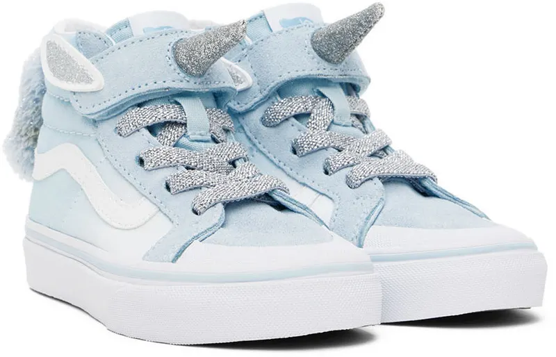 Vans Kids Blue Unicorn Sk8-Hi Reissue 138 V Little Kids Sneakers (VN0A4U1WASF1)