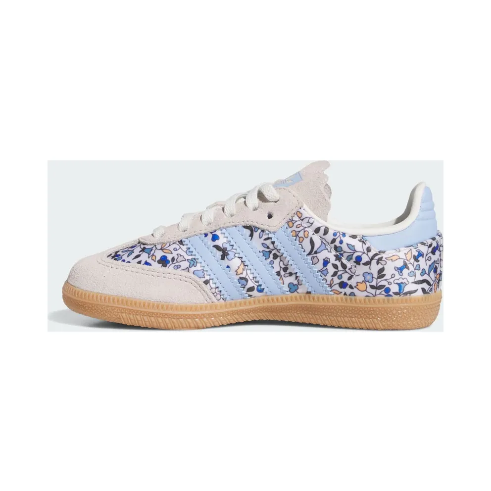 Adidas Samba OG x Liberty London Comfort Closure with Elastische Veters Kids Blue / Off White / Gum (JP8079)