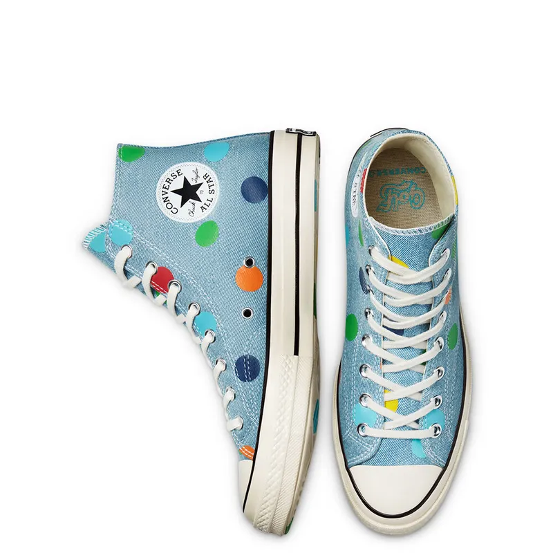 Converse Chuck Taylor All-Star 70s Hi Golf Wang Denim Polka Dots Blue/Egret-Black (170011C)