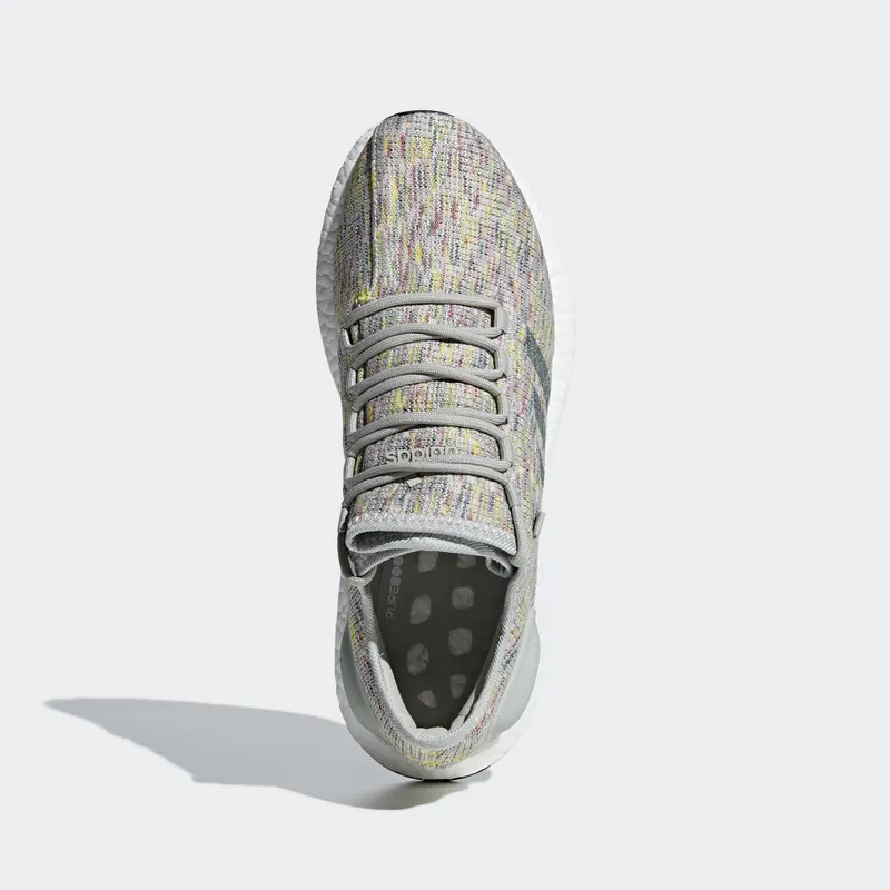 adidas Pureboost Grey Multi-Color Ash Silver/Raw Green/Shock Yellow (AQ0051)