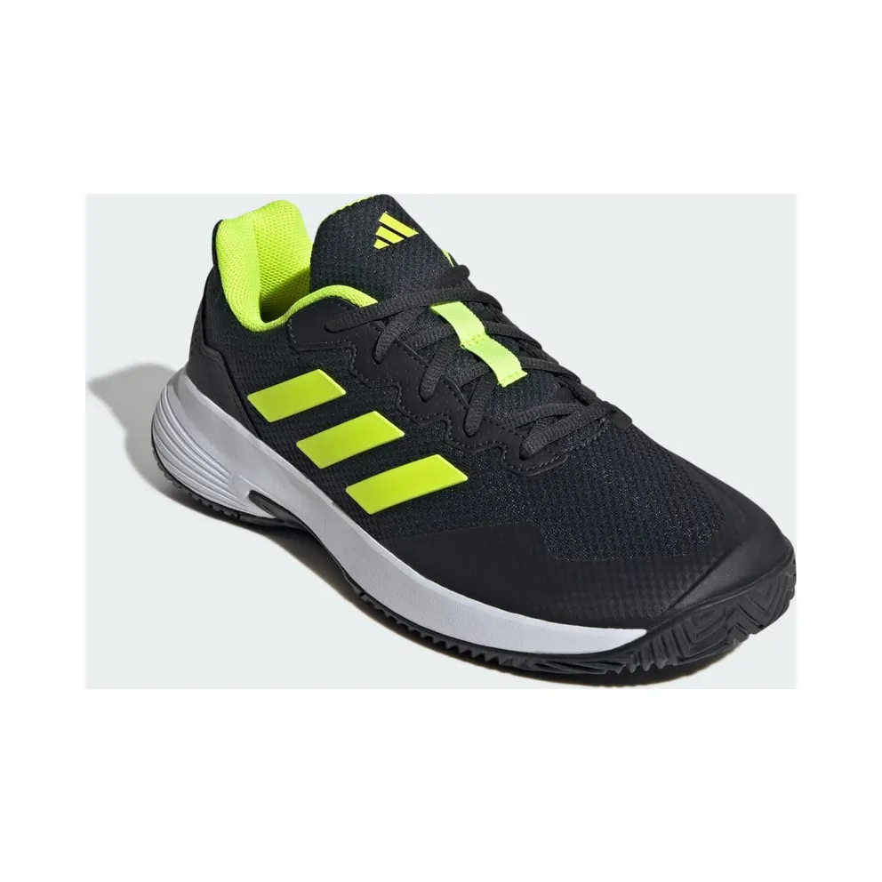 Adidas Gamecourt 2.0 Tennis Shoes Carbon / Lucid Lemon / Cloud White (JH9013)