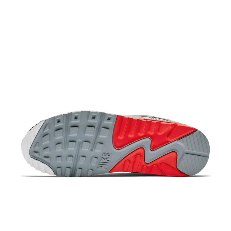 Nike Air Max 90 Black Bright Crimson Wolf Grey/Black-White-Bright Crimson (AJ1285-012)