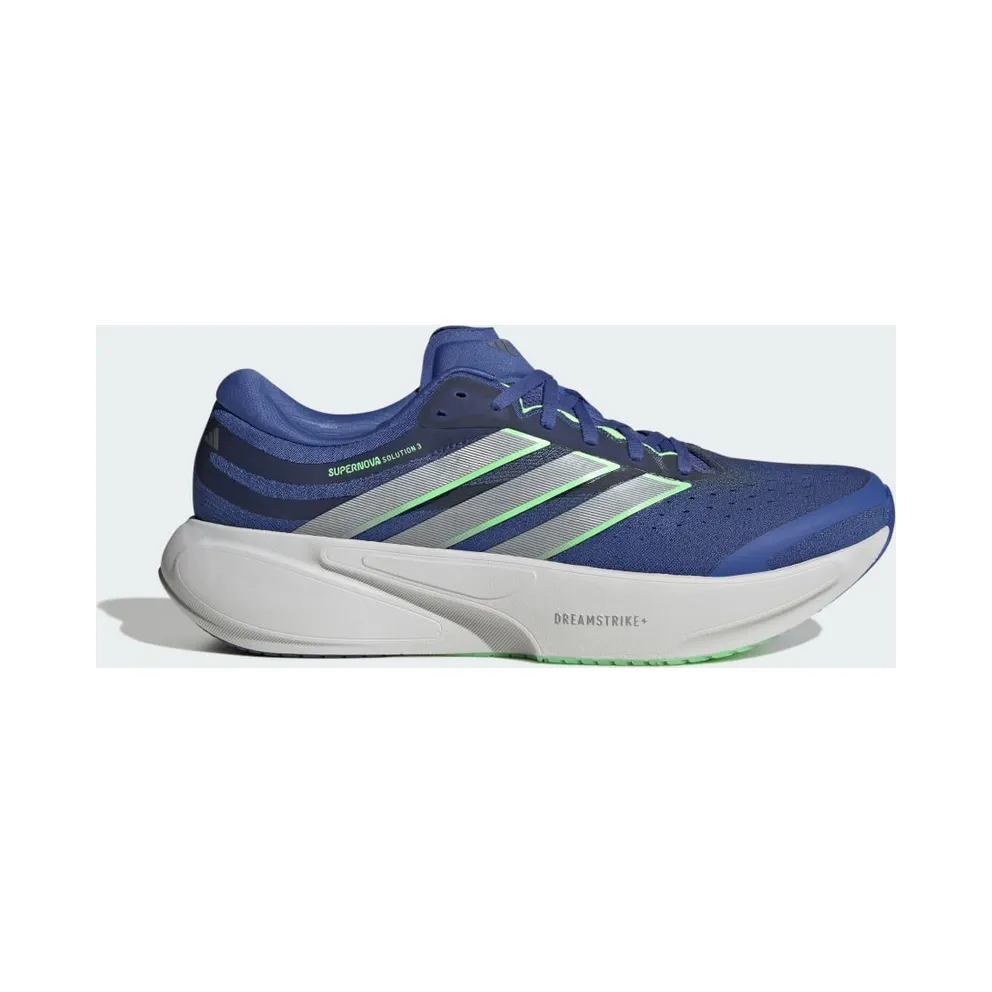 Adidas SUPERNOVA SOLUTION 3 Running Shoes Dual Indigo / Tech Grey Metallic / Lime Burst (KK1915)